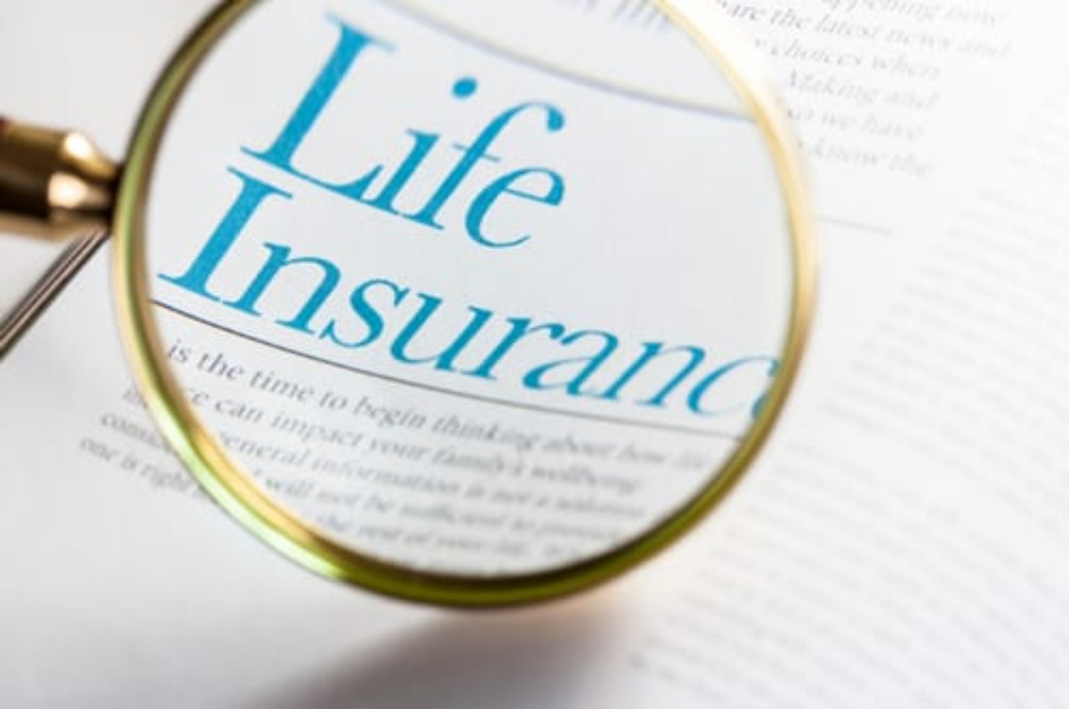 Life Insurance wording under a magnifying glass